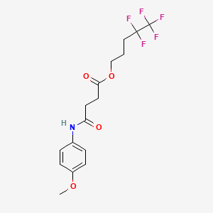 molecular formula C16H18F5NO4 B3846724 4,4,5,5,5-pentafluoropentyl 4-[(4-methoxyphenyl)amino]-4-oxobutanoate 
