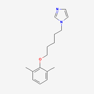 molecular formula C16H22N2O B3846728 1-[5-(2,6-dimethylphenoxy)pentyl]-1H-imidazole 