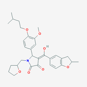 3-hydroxy-5-[4-(isopentyloxy)-3-methoxyphenyl]-4-[(2-methyl-2,3-dihydro-1-benzofuran-5-yl)carbonyl]-1-(tetrahydro-2-furanylmethyl)-1,5-dihydro-2H-pyrrol-2-one