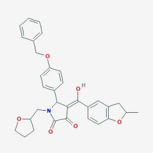 5-[4-(benzyloxy)phenyl]-3-hydroxy-4-[(2-methyl-2,3-dihydro-1-benzofuran-5-yl)carbonyl]-1-(tetrahydro-2-furanylmethyl)-1,5-dihydro-2H-pyrrol-2-one