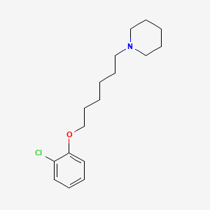 molecular formula C17H26ClNO B3846745 1-[6-(2-chlorophenoxy)hexyl]piperidine 