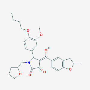 5-(4-butoxy-3-methoxyphenyl)-3-hydroxy-4-[(2-methyl-2,3-dihydro-1-benzofuran-5-yl)carbonyl]-1-(tetrahydro-2-furanylmethyl)-1,5-dihydro-2H-pyrrol-2-one