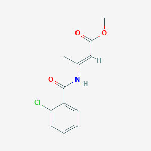 molecular formula C12H12ClNO3 B3846767 methyl 3-[(2-chlorobenzoyl)amino]-2-butenoate 