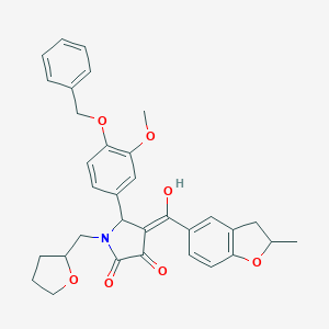 5-[4-(benzyloxy)-3-methoxyphenyl]-3-hydroxy-4-[(2-methyl-2,3-dihydro-1-benzofuran-5-yl)carbonyl]-1-(tetrahydro-2-furanylmethyl)-1,5-dihydro-2H-pyrrol-2-one