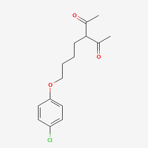 molecular formula C15H19ClO3 B3846772 3-[4-(4-chlorophenoxy)butyl]-2,4-pentanedione 