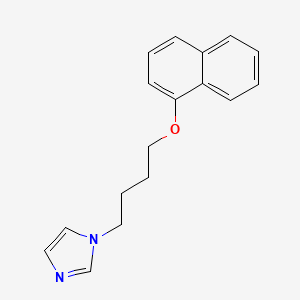molecular formula C17H18N2O B3846777 1-[4-(1-naphthyloxy)butyl]-1H-imidazole 