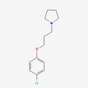molecular formula C13H18ClNO B3846785 1-[3-(4-chlorophenoxy)propyl]pyrrolidine 