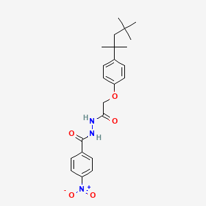 molecular formula C23H29N3O5 B3846798 4-nitro-N'-{[4-(1,1,3,3-tetramethylbutyl)phenoxy]acetyl}benzohydrazide 