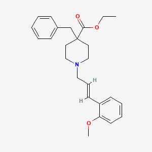 molecular formula C25H31NO3 B3846840 ethyl 4-benzyl-1-[(2E)-3-(2-methoxyphenyl)-2-propen-1-yl]-4-piperidinecarboxylate 