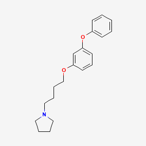 molecular formula C20H25NO2 B3846841 1-[4-(3-phenoxyphenoxy)butyl]pyrrolidine 