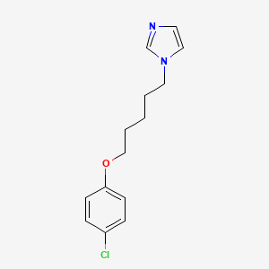 molecular formula C14H17ClN2O B3846870 1-[5-(4-chlorophenoxy)pentyl]-1H-imidazole 
