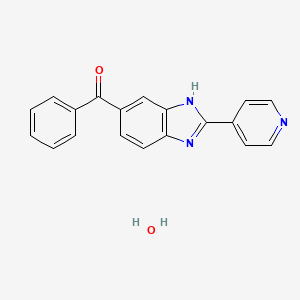 molecular formula C19H15N3O2 B3846876 phenyl[2-(4-pyridinyl)-1H-benzimidazol-5-yl]methanone hydrate 