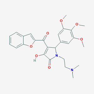 4-(1-benzofuran-2-ylcarbonyl)-1-[2-(dimethylamino)ethyl]-3-hydroxy-5-(3,4,5-trimethoxyphenyl)-1,5-dihydro-2H-pyrrol-2-one