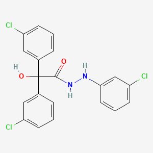 molecular formula C20H15Cl3N2O2 B3846908 N',2,2-tris(3-chlorophenyl)-2-hydroxyacetohydrazide 