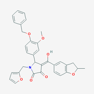 5-[4-(benzyloxy)-3-methoxyphenyl]-1-(2-furylmethyl)-3-hydroxy-4-[(2-methyl-2,3-dihydro-1-benzofuran-5-yl)carbonyl]-1,5-dihydro-2H-pyrrol-2-one