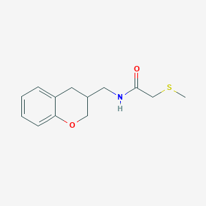 molecular formula C13H17NO2S B3846931 N-(3,4-dihydro-2H-chromen-3-ylmethyl)-2-(methylthio)acetamide 