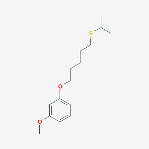 molecular formula C15H24O2S B3846936 1-{[5-(isopropylthio)pentyl]oxy}-3-methoxybenzene 