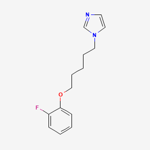 molecular formula C14H17FN2O B3846959 1-[5-(2-fluorophenoxy)pentyl]-1H-imidazole 