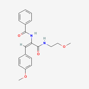 molecular formula C20H22N2O4 B3846970 N-[1-{[(2-methoxyethyl)amino]carbonyl}-2-(4-methoxyphenyl)vinyl]benzamide 