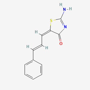 molecular formula C12H10N2OS B3846975 2-imino-5-(3-phenyl-2-propen-1-ylidene)-1,3-thiazolidin-4-one 