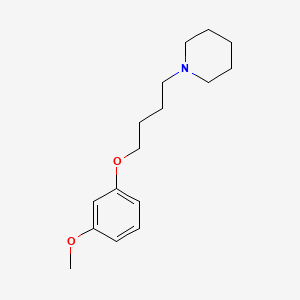 molecular formula C16H25NO2 B3846990 1-[4-(3-methoxyphenoxy)butyl]piperidine 