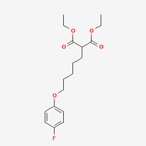 molecular formula C18H25FO5 B3847001 diethyl [5-(4-fluorophenoxy)pentyl]malonate 