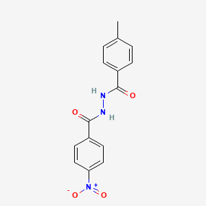 molecular formula C15H13N3O4 B3847009 4-methyl-N'-(4-nitrobenzoyl)benzohydrazide 