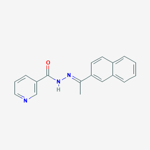 molecular formula C18H15N3O B3847040 N'-[1-(2-naphthyl)ethylidene]nicotinohydrazide 