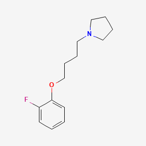 molecular formula C14H20FNO B3847044 1-[4-(2-fluorophenoxy)butyl]pyrrolidine 
