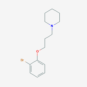 molecular formula C14H20BrNO B3847062 1-[3-(2-bromophenoxy)propyl]piperidine 