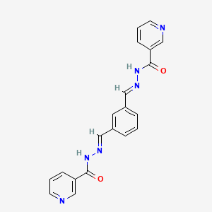 molecular formula C20H16N6O2 B3847073 N',N''-(1,3-phenylenedimethylylidene)dinicotinohydrazide 