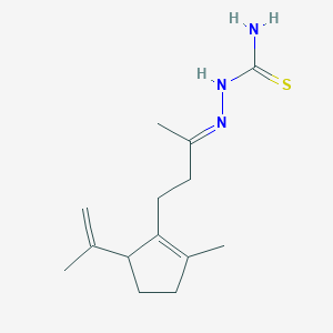 molecular formula C14H23N3S B3847077 4-(5-isopropenyl-2-methyl-1-cyclopenten-1-yl)-2-butanone thiosemicarbazone 