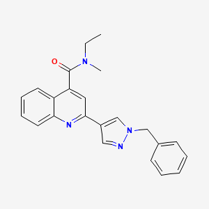 molecular formula C23H22N4O B3847085 2-(1-benzyl-1H-pyrazol-4-yl)-N-ethyl-N-methylquinoline-4-carboxamide 