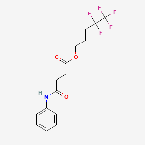 molecular formula C15H16F5NO3 B3847092 4,4,5,5,5-pentafluoropentyl 4-anilino-4-oxobutanoate 