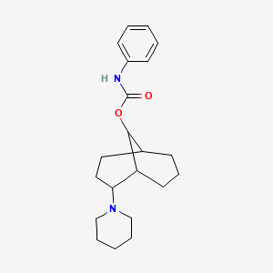 molecular formula C21H30N2O2 B3847116 2-(1-piperidinyl)bicyclo[3.3.1]non-9-yl phenylcarbamate 