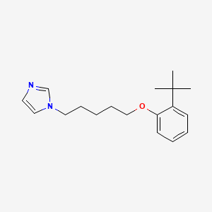 molecular formula C18H26N2O B3847150 1-[5-(2-tert-butylphenoxy)pentyl]-1H-imidazole 