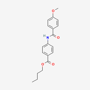 molecular formula C19H21NO4 B3847176 butyl 4-[(4-methoxybenzoyl)amino]benzoate 