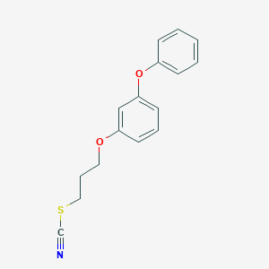 molecular formula C16H15NO2S B3847191 3-(3-phenoxyphenoxy)propyl thiocyanate 