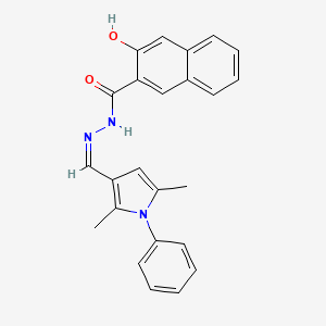 molecular formula C24H21N3O2 B3847209 N'-[(2,5-dimethyl-1-phenyl-1H-pyrrol-3-yl)methylene]-3-hydroxy-2-naphthohydrazide 
