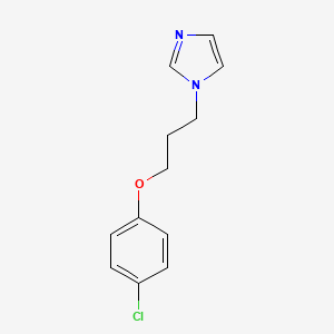 molecular formula C12H13ClN2O B3847213 1-[3-(4-chlorophenoxy)propyl]-1H-imidazole 