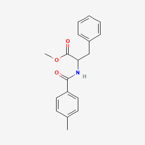 molecular formula C18H19NO3 B3847220 methyl N-(4-methylbenzoyl)phenylalaninate 