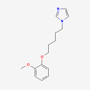 molecular formula C15H20N2O2 B3847221 1-[5-(2-methoxyphenoxy)pentyl]-1H-imidazole 
