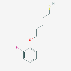 molecular formula C11H15FOS B3847225 5-(2-fluorophenoxy)-1-pentanethiol 