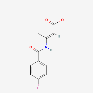 molecular formula C12H12FNO3 B3847242 methyl 3-[(4-fluorobenzoyl)amino]-2-butenoate 