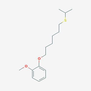 molecular formula C16H26O2S B3847252 1-{[6-(isopropylthio)hexyl]oxy}-2-methoxybenzene 