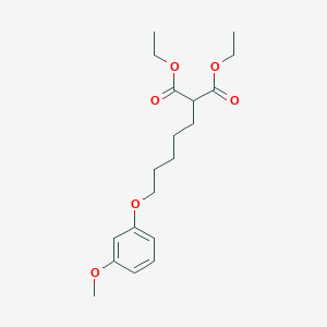molecular formula C19H28O6 B3847258 二乙基[5-(3-甲氧基苯氧基)戊基]丙二酸酯 CAS No. 5367-65-7