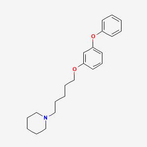 molecular formula C22H29NO2 B3847264 1-[5-(3-phenoxyphenoxy)pentyl]piperidine 