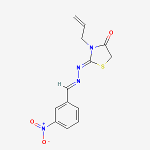 molecular formula C13H12N4O3S B3847271 3-nitrobenzaldehyde (3-allyl-4-oxo-1,3-thiazolidin-2-ylidene)hydrazone 