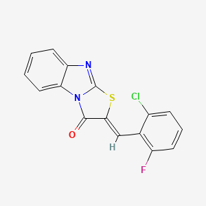 molecular formula C16H8ClFN2OS B3847274 2-(2-chloro-6-fluorobenzylidene)[1,3]thiazolo[3,2-a]benzimidazol-3(2H)-one 