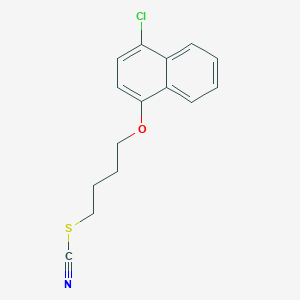 molecular formula C15H14ClNOS B3847282 4-[(4-chloro-1-naphthyl)oxy]butyl thiocyanate 